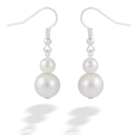 Silk Color Pearl Silver Earring