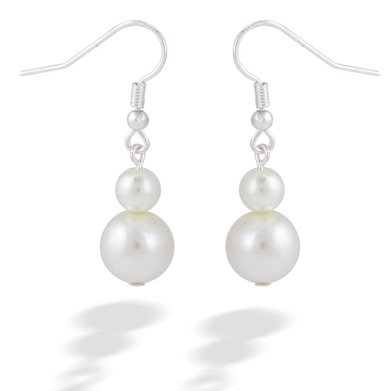 Silk Color Pearl Silver Earring