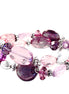 Silver Purple Two Strand bracelet