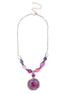 SILVER OX PURPLE MIX NECKLACE