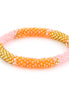 GOLD PEACH MIX WITH PINK  BRACELETS  #BR78720 (RC3)