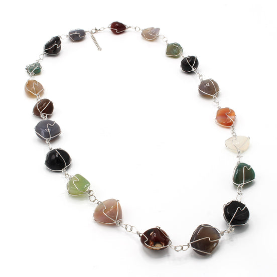 MULTI COLOR NATURAL STONE NECKLACES  #FW1352PMU