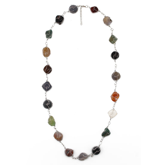 MULTI COLOR NATURAL STONE NECKLACES  #FW1352PMU