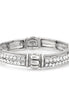 WHITE CRYSTAL SILVER STRETCH BRACELETS #B3160-SIL (LB18)