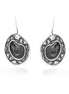 Rhodium-Tone Black Earrings