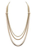 Gold Snake Chain Three-Strand Necklace