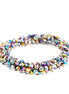 Rainbow AB Glass Crystal Seed Beads Stretch Bracelet