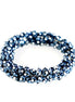 Hematite Glass Crystal Seed Beads Stretch Bracelet