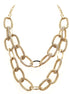 Gold Mesh Linked Chain Necklace