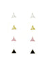 Clear Lime Pink Black Triangle Earrings Set of 4pcs