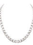 Shiny Silver Metal Linked Chain Necklace