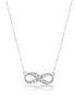 Rhodium Tone Crystal Necklace
