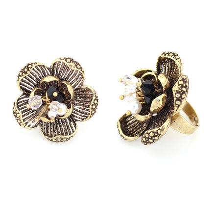 Gold-Tone Metal Flower Ring
