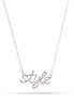 Rhodium Tone Style Necklace