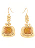 Gold Plated Brown Color Earring