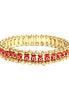 30mm Red Evil Eye with Gold Stretch Bracelet 
