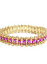 30mm Purple Evil Eye with Gold Stretch Bracelet 