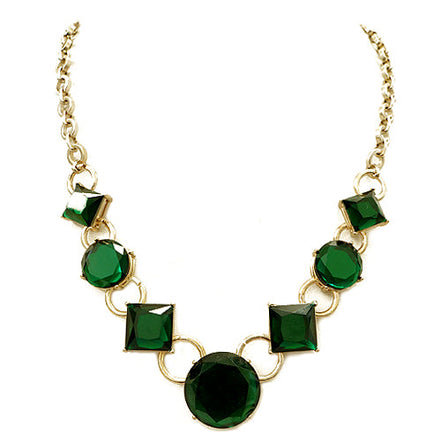 GOLD-GREEN NECKLACE  #FW1202722 (NF3)