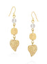 Gold-Tone Leaf Earrings