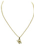 GOLD CRYSTAL NECKLACE  #SQWNE20203_GLD (RD23)