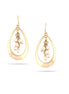 Gold-Tone Metal Pearl Earrings