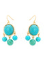 Gold-Tone Turquoise Earrings