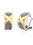 Gold And Silver-Tone Hoop Earrings