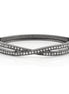 Hematite  And Crystal Hinged Bracelets