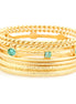 Gold-Tone Aqua Blue Set Of 7 Bangles