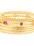 Gold-Tone Amethyst Set Of 7 Bangles