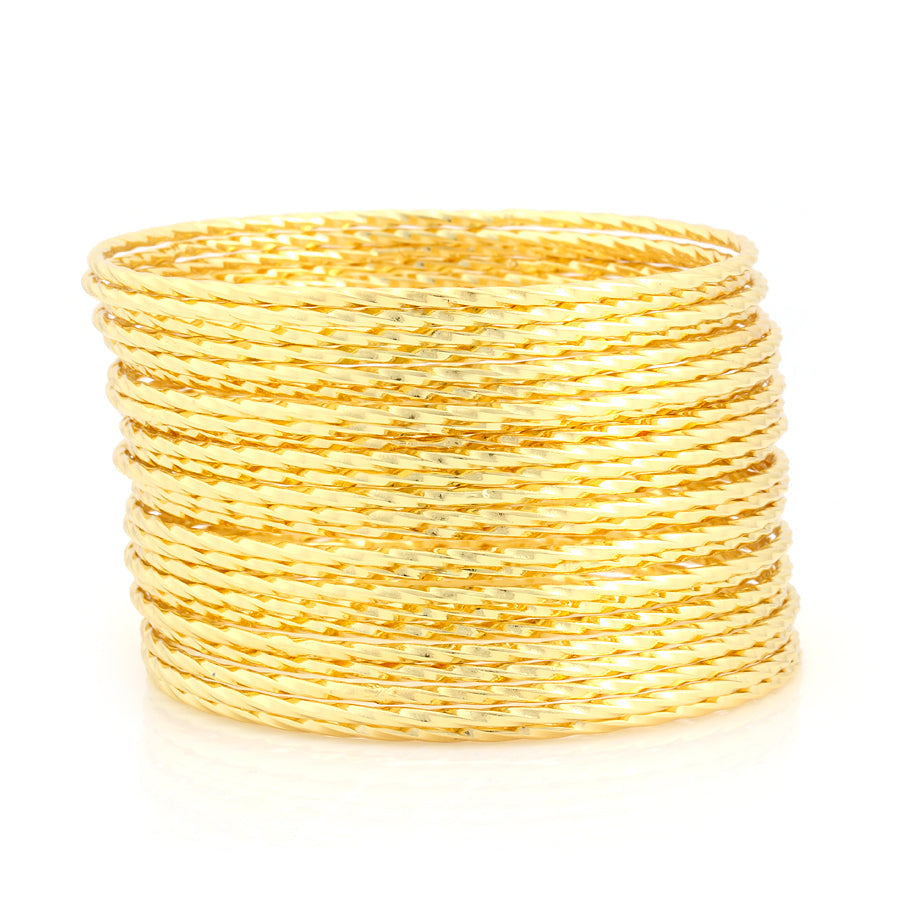 Gold-Tone Set Of 24 Bangles