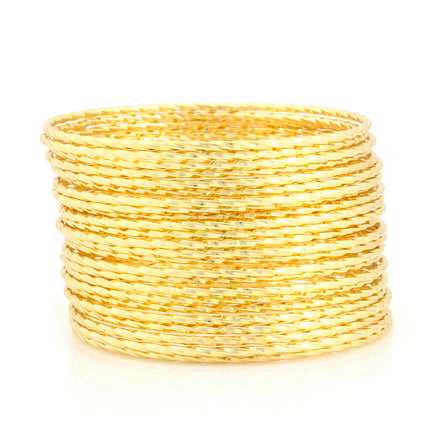 Gold-Tone Set Of 24 Bangles