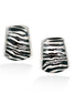 Silver-Tone Zebra Print Earrings