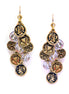 Dangling mini multi coin earrings