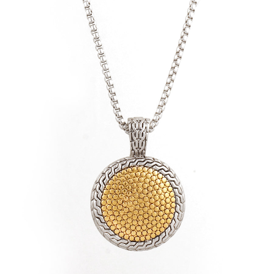 Two Tone Round Necklace