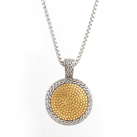 Two Tone Round Necklace