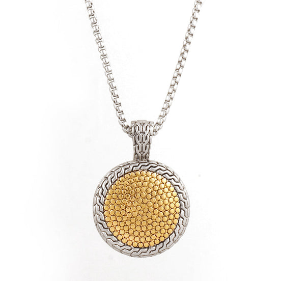 Two Tone Round Necklace