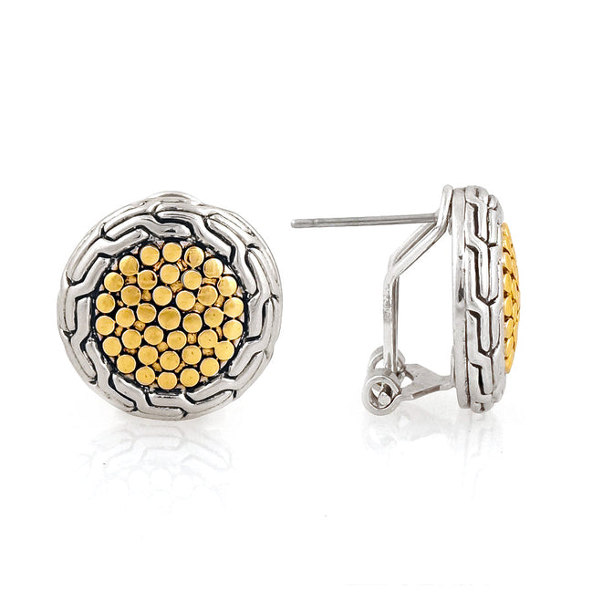 Two Tone Round Earring