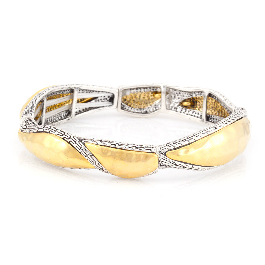 2TONE METAL BANGLE #B9821-TT