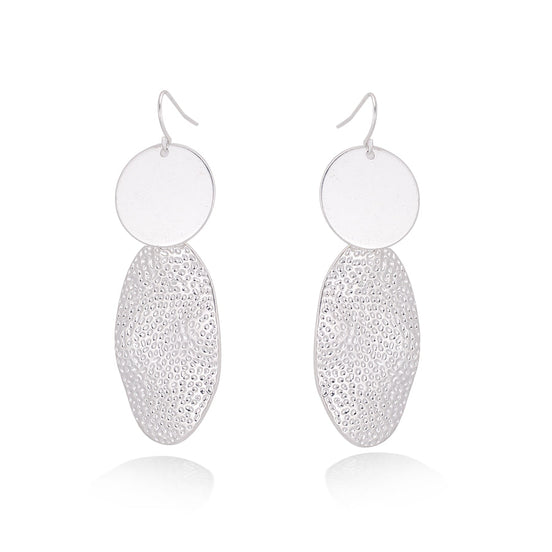 Silver-Tone Metal Earrings