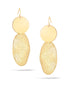 Gold-Tone Metal Hammered Drop Earrings