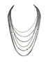 Silver multi-chain necklace
