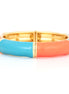 Gold Plated Turquoise And Coral Stretch Bracelet