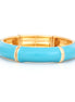 Gold Plated Turquoise Hinged Bracelet