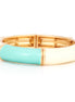Gold Plated Turquoise And Cream Stretch Bracelet