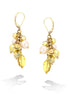 Gold-Tone Metal Pearl And Crystal Earrings