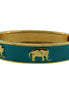 Turquoise and gold hinged elephant bracelet