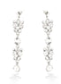 Silver Tone Crystal Earrings