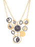 Gold-Hematite And Crystals Semi Matte Necklace