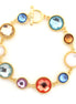 Gold-Tone Metal Multi Color Crystal Bracelets